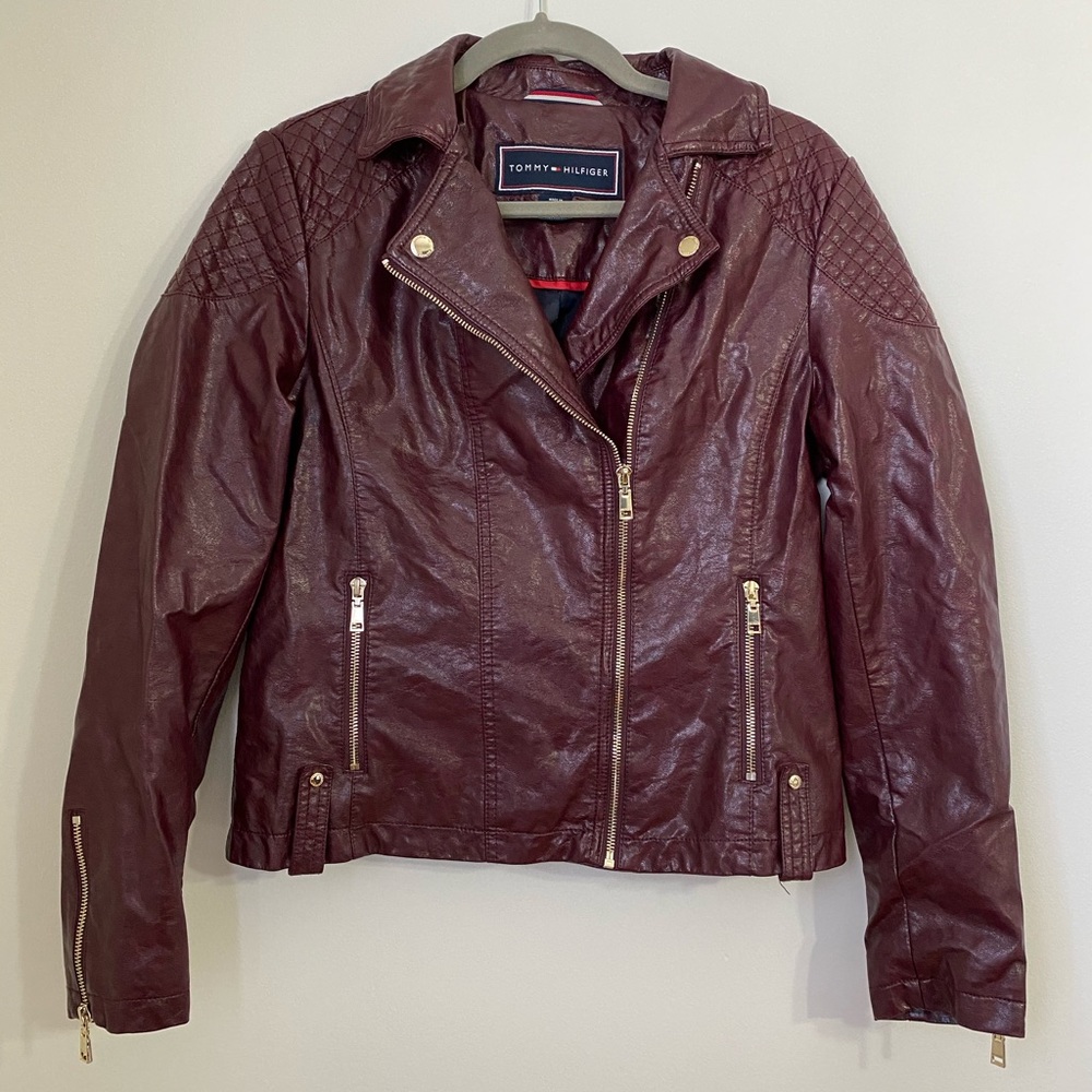 Tommy Hilfiger Faux Leather Classic Moto Jacket